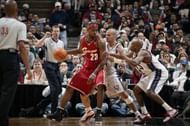 It wasn't that easy for defenders to fend off sophomore LeBron